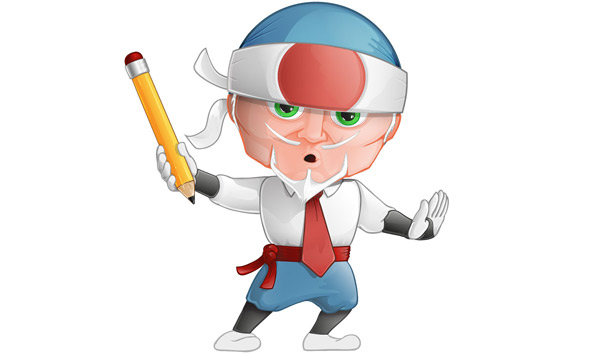 Business Ninja Cartoon Character Preview Big