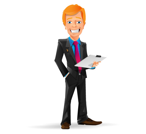 Smiling Businessman Vector Character Preview