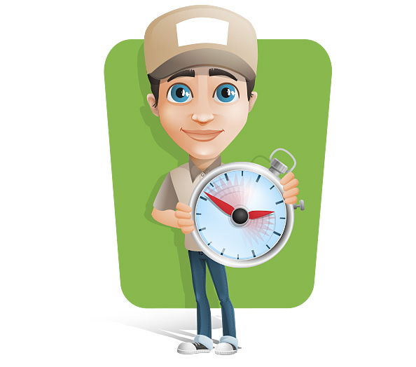 Delivery Man Vector Character Preview