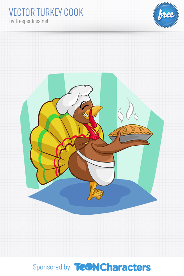 Vector Turkey Cook