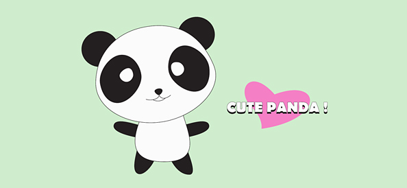 Cute Panda Cartoon Character
