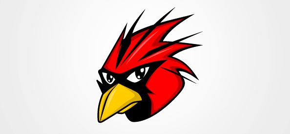 Red Bird Vector Illustration