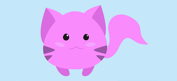 Sweet Cat Vector Character