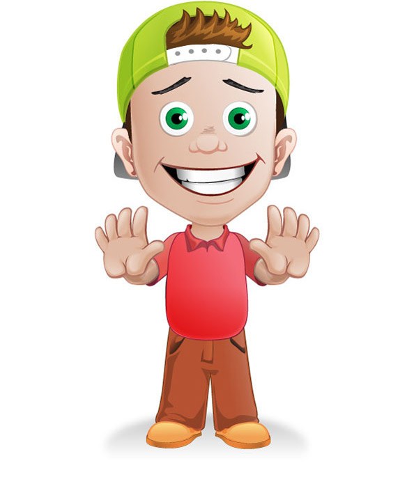 FREE Boy Vector Character with a Hat - Vector Characters