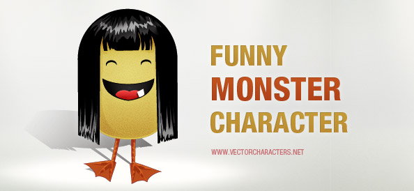 Funny Monster Character Illustration
