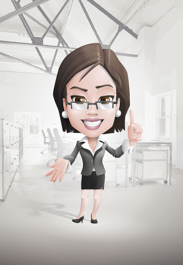 Business Woman Vector Character Preview Big