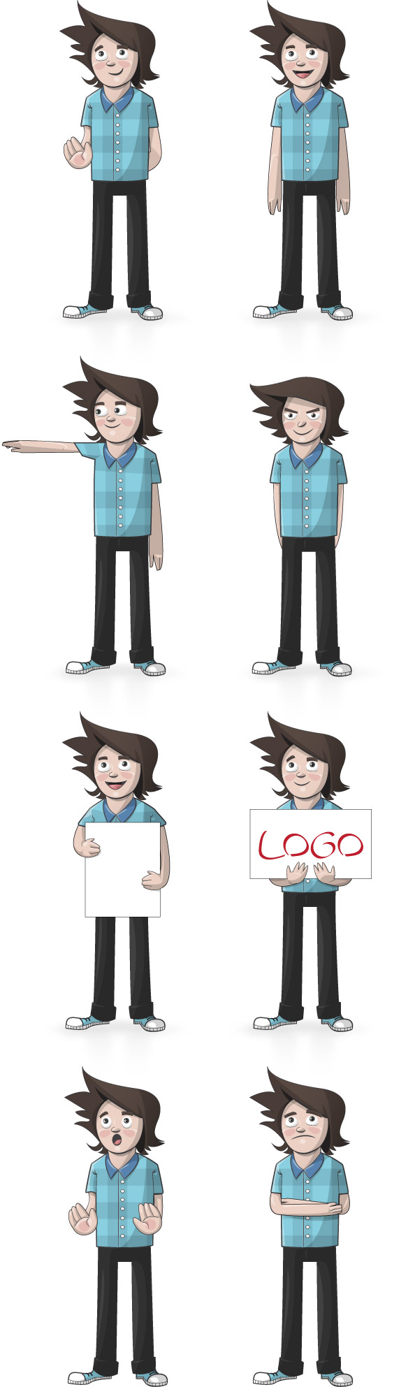 Boy Vector Illustration Vector Characters
