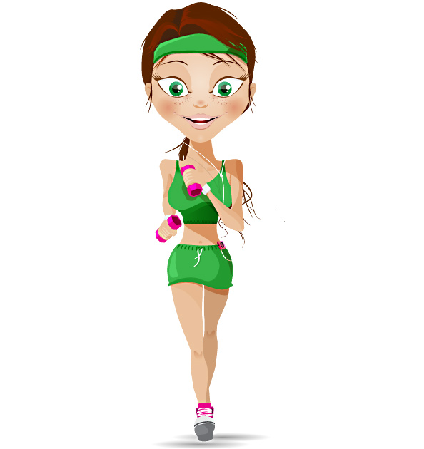 Sport Girl Vector Character Preview Big