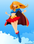 Superhero Girl Vector Character - Vector Characters