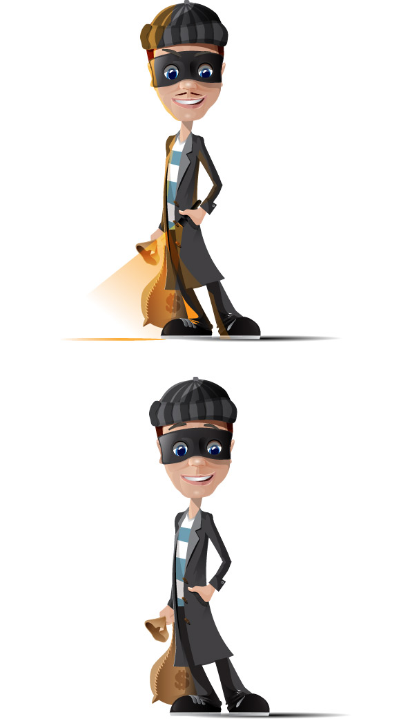 Thief Vector Characters Preview