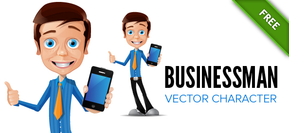 Businessman with a Phone Vector