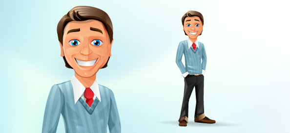 Businessman Free Vector Character