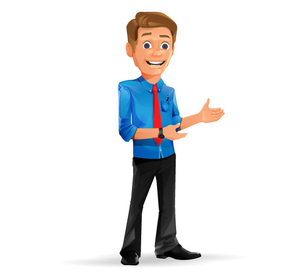 Charming Businessman Vector Character Preview