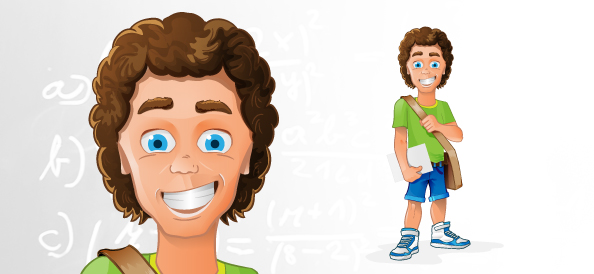 Student Vector Character