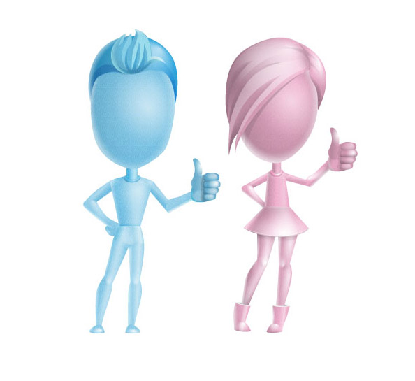 3D People Thumbs up Preview