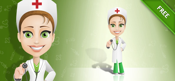 Female Doctor Vector Illustration