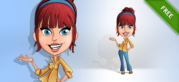 Casual Girl Vector Character