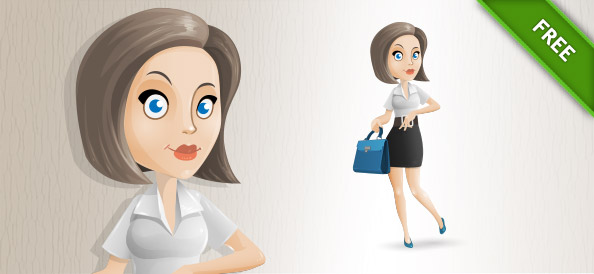 Free Businesswoman Vector Character