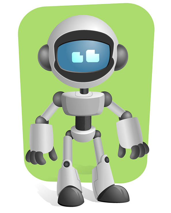 Vector Robot Character Preview