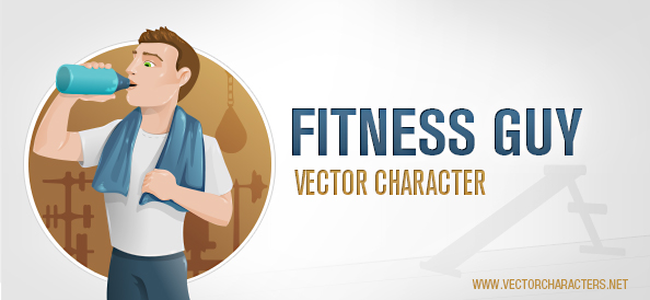 Fitness Guy Vector Character