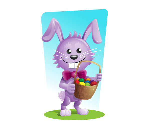 Easter Vector Rabbit Character