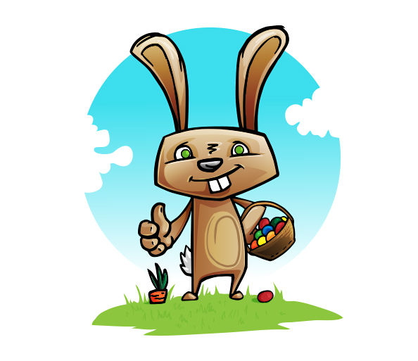 Free Easter Rabbit Vector Illustration