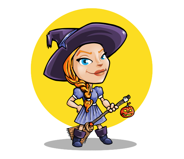 Halloween Girl Vector Character