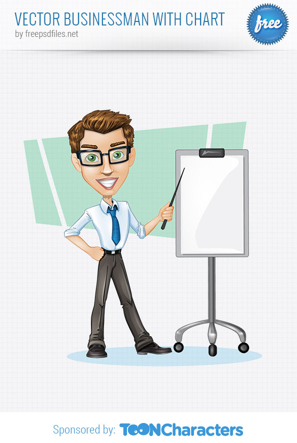 Vector Businessman with Chart