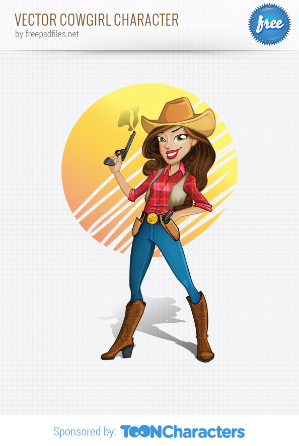 Vector Cowgirl Character
