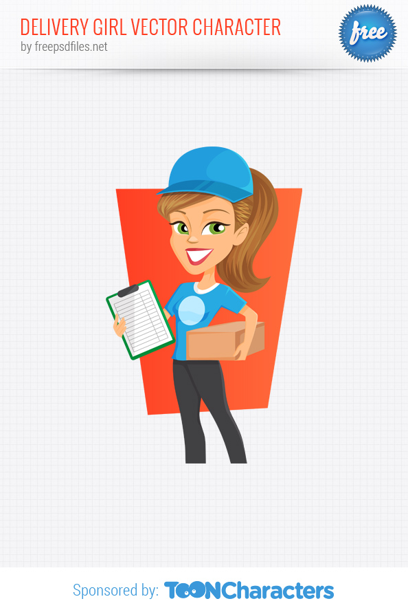 Delivery Girl Vector Character