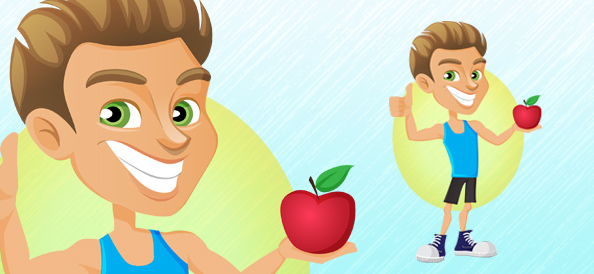 Fitness Instructor Vector Character