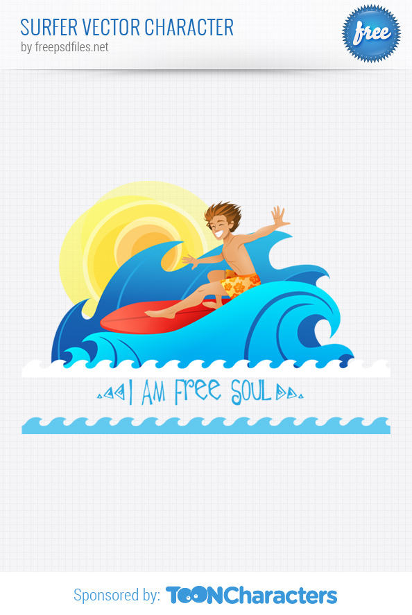 Surfer Vector Character