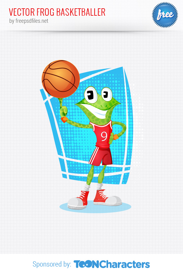 Vector Frog Basketballer