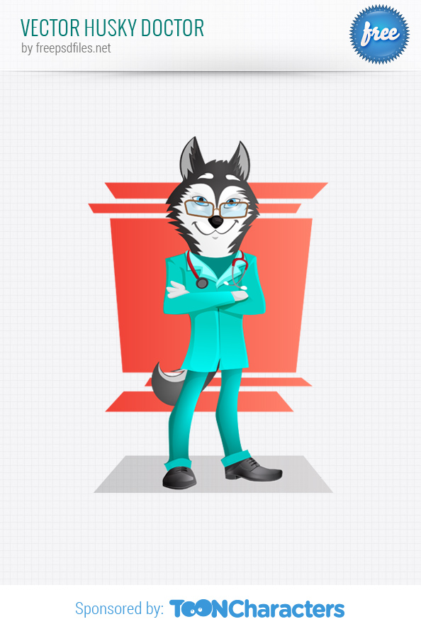 Vector Husky Doctor