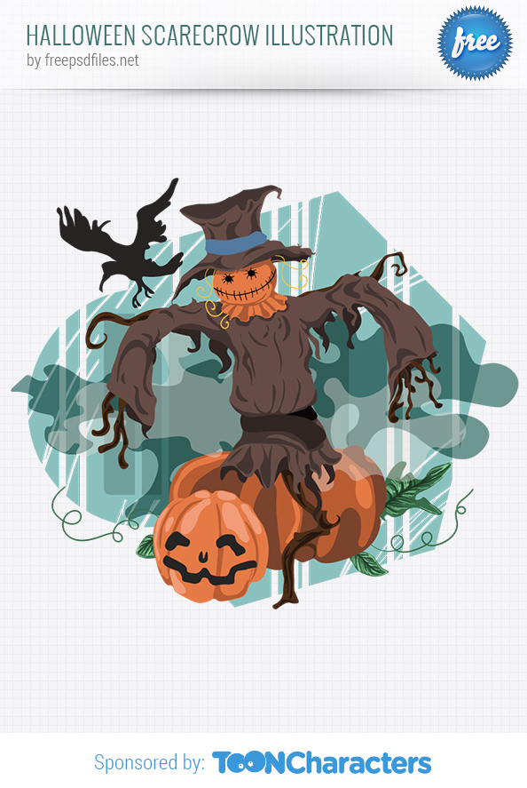 Halloween Scarecrow Vector Illustration
