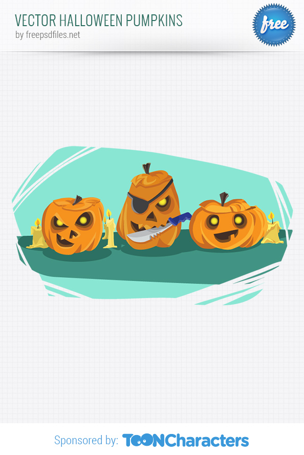Vector Halloween Pumpkins Illustration