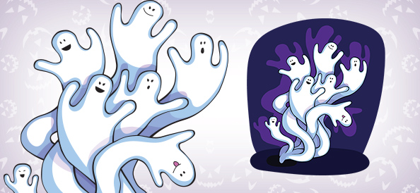 Vector Ghosts Illustration