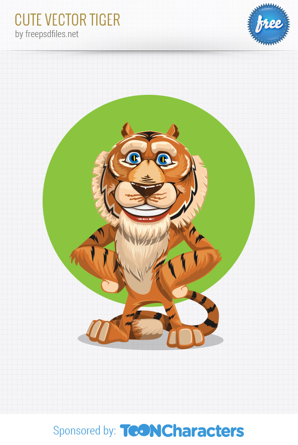 Cute vector tiger Preview