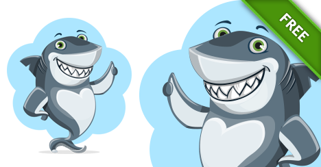 Download Cute Vector Shark Character - Vector Characters