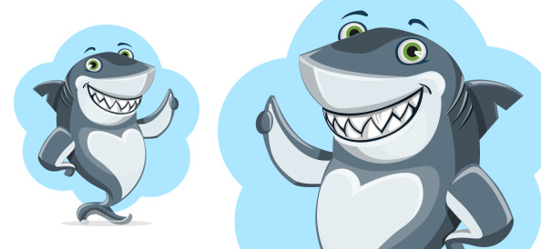 Cute Vector Shark character