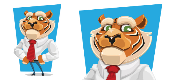 Vector Business Tiger