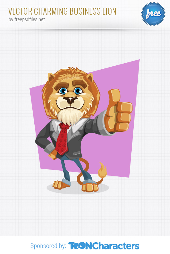 Vector charming Business Lion