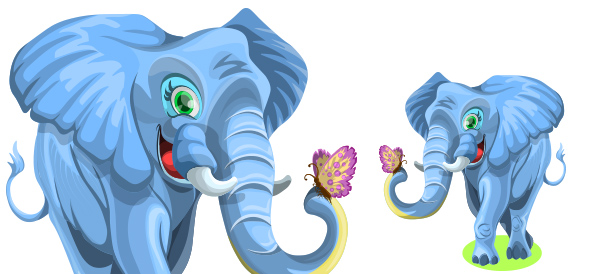 Free Cute Elephant Character