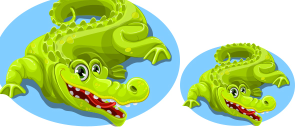 Free Vector Cute Crocodile Character