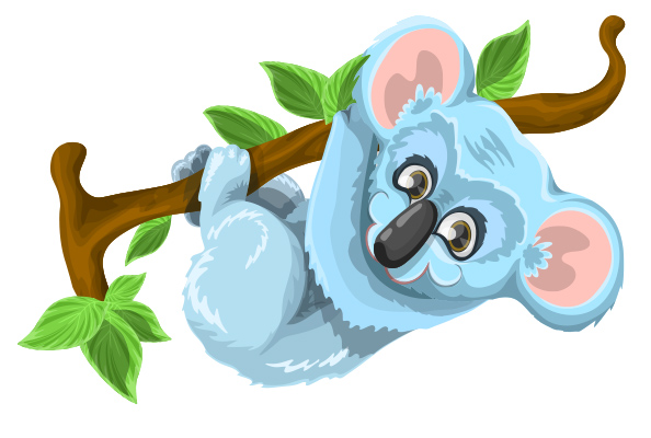 Cute Free Vector Koala Character