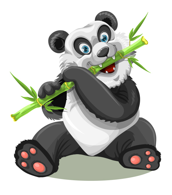 Cute Free Vector Panda Character