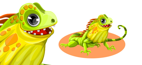 Free Vector Iguana Character