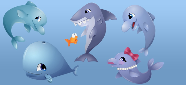 Vector Fish Characters