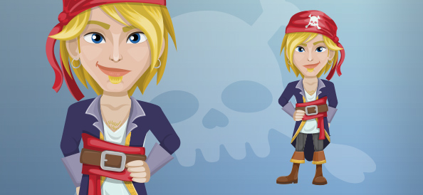 Handsome Blond Male Pirate