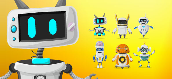 Vector Robot Character Set